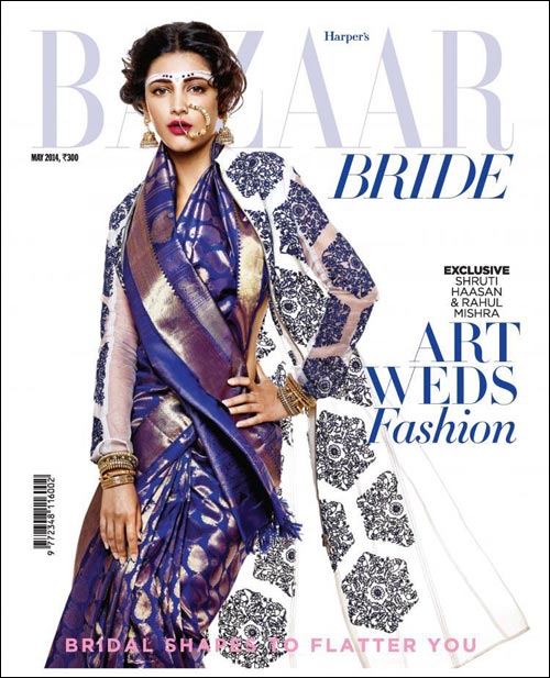Check out: Shruti on the cover of Harper’s Bazaar Bride