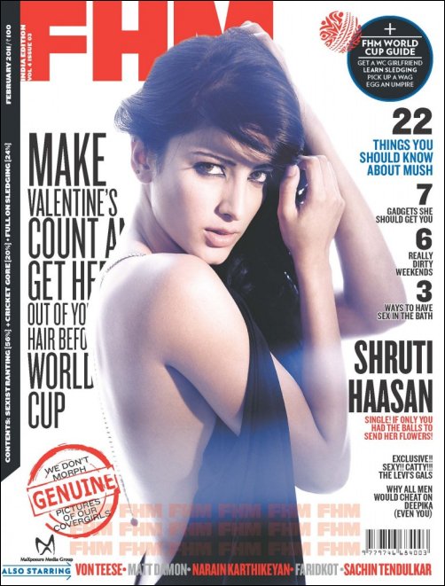 Shruti Haasan graces FHM cover
