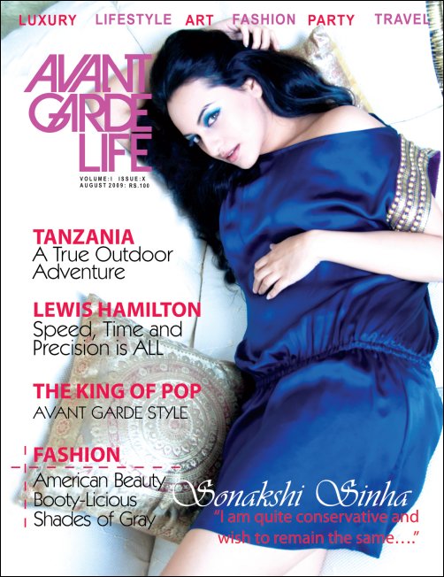 Sonakshi Sinha on the cover of Avant Garde Life