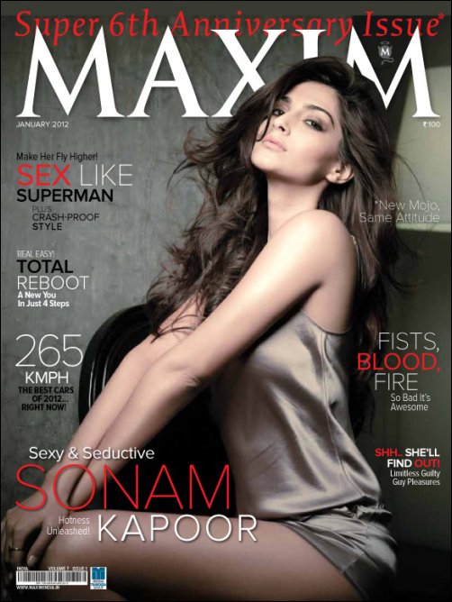 Hotness Unleashed: Sonam on Maxim cover