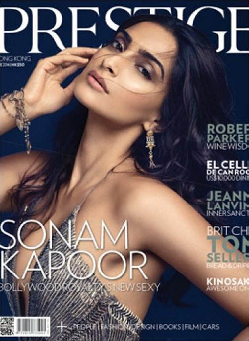Check out: Sonam Kapoor on the cover of Prestige