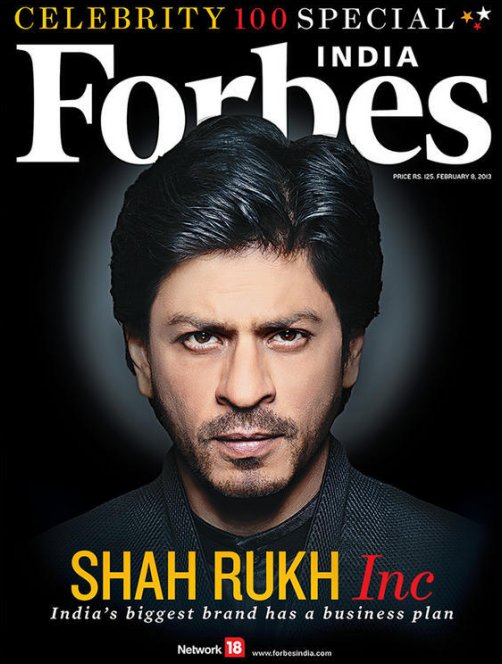 SRK leads Forbes India’s ‘Celebrity 100’ special issue