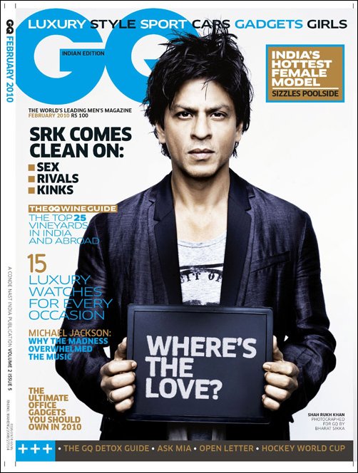 Khan Shah Rukh on cover of GQ