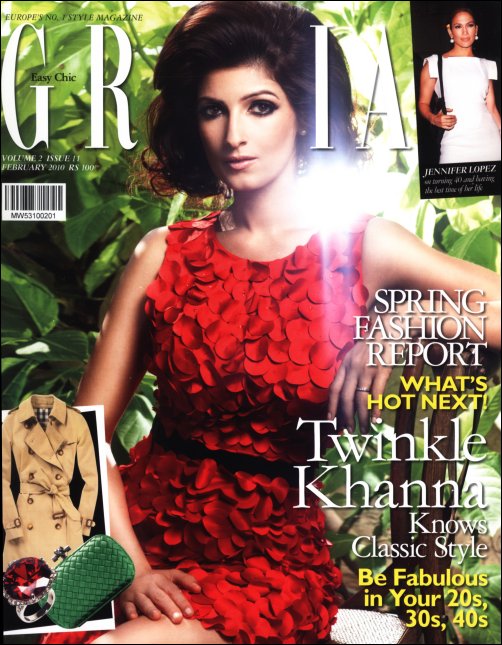 Twinkle at her stylish best in this month’s issue of Grazia