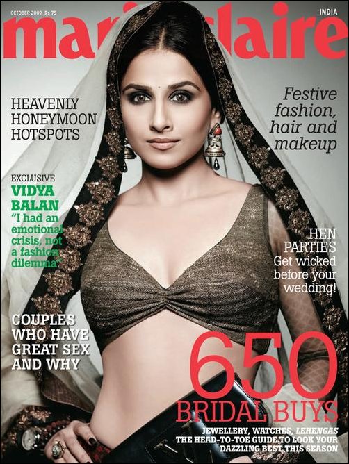 Check out: Vidya Balan on the cover of Marie Claire