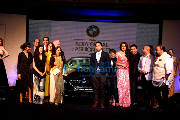 sonakshi sinha unveils the bmw 6 series gran coupe at the india bridal fashion week 2