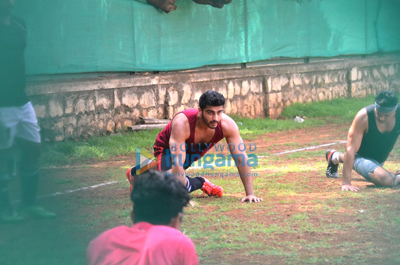 ranbir kapoor arjun kapoor and other snapped at football practice 3