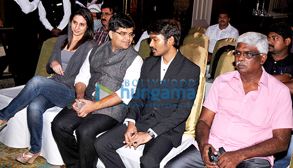 dhanush at the 62nd britannia filmfare south awards special award issue launch at the leela palace 10