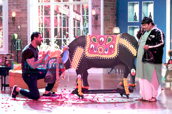 anil kapoor and john abraham spotted on the sets of comedy nights with kapil 4