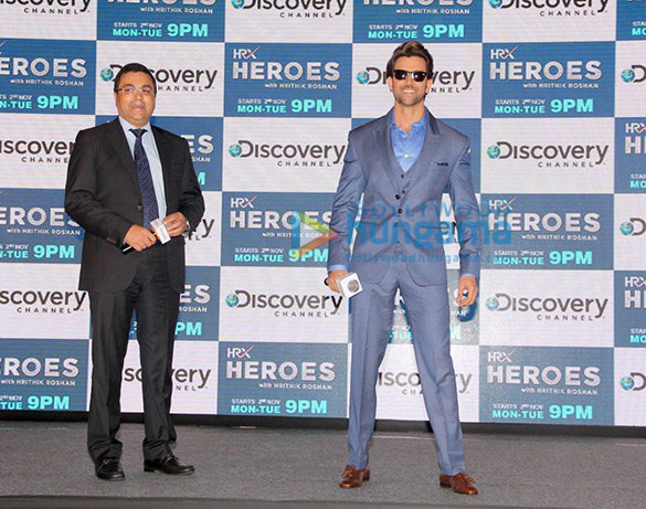 hrithik roshan at the launch of discovery channels new show hrx heroes 4