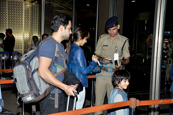 emraan hashmi snapped with family at international airport terminal 6