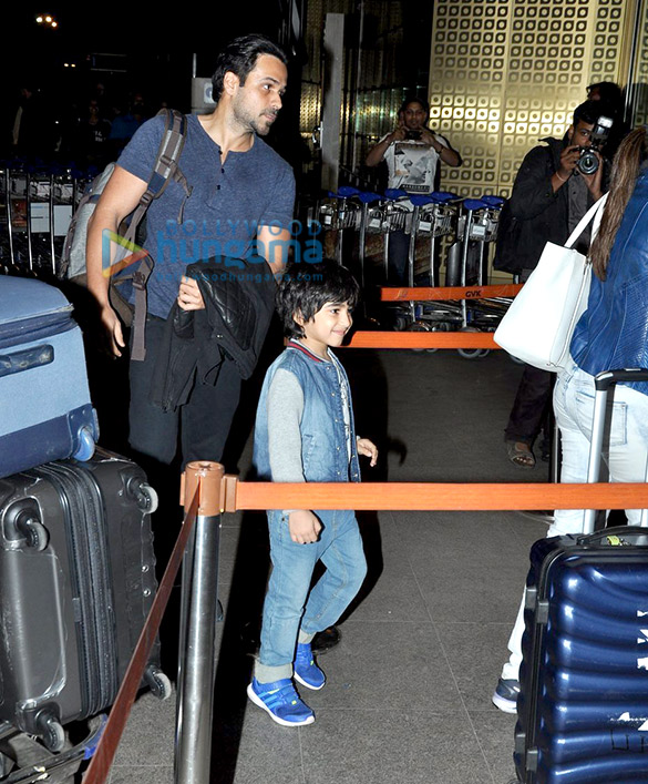 emraan hashmi snapped with family at international airport terminal 5
