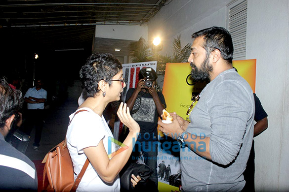 kiran rao anurag kashyap and rohan sippy at the movie preview of quentin tarintinos the hateful eight 5