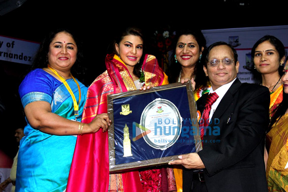 jacqueline fernandez felicitated by 13th international commerce and management conference 2