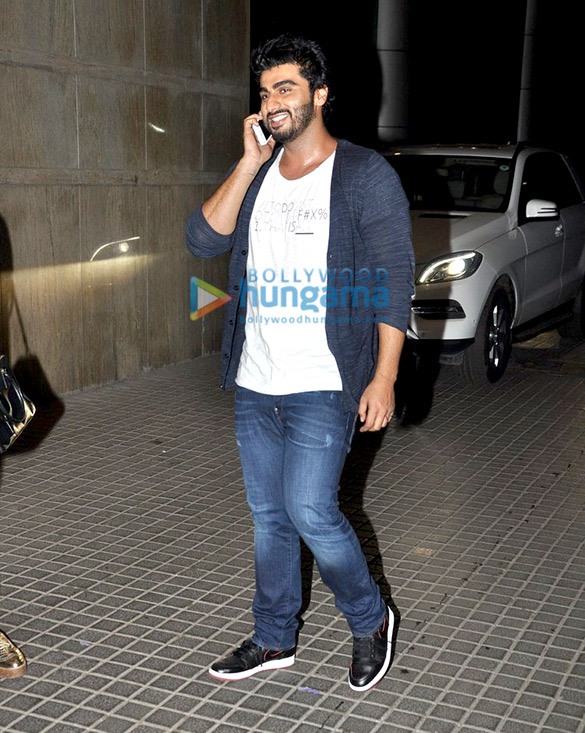 karan johar arjun kapoor snapped at the screening of tere bin laden dead or alive 3