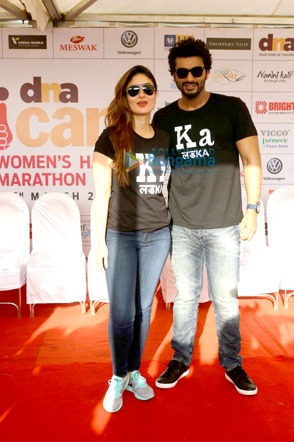 arjun kapoor kareena kapoor khan promote ki ka at dna ican womens half marathon 2016 12