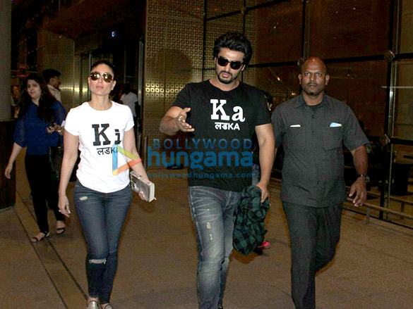 arjun kapoor kareena kapoor khan arrive after promoting their film ki ka in ahmedabad 3