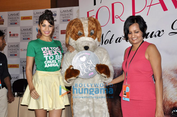 jacqueline fernandez at the peta promotion at lakme fashion week 2013 2