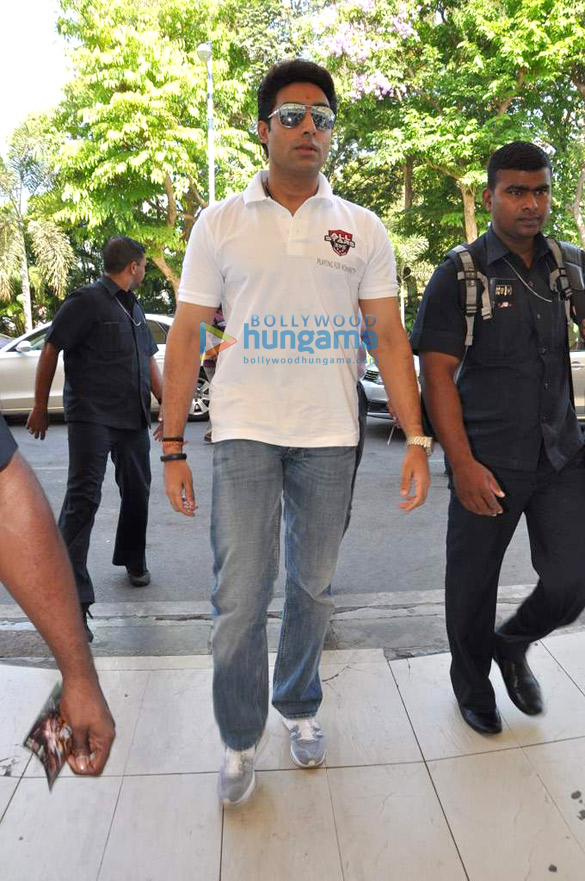 celebs snapped leaving for the charity football match in delhi 2