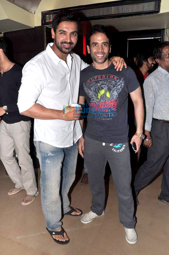 john and tusshar at the screening of shootout at wadala for media 2