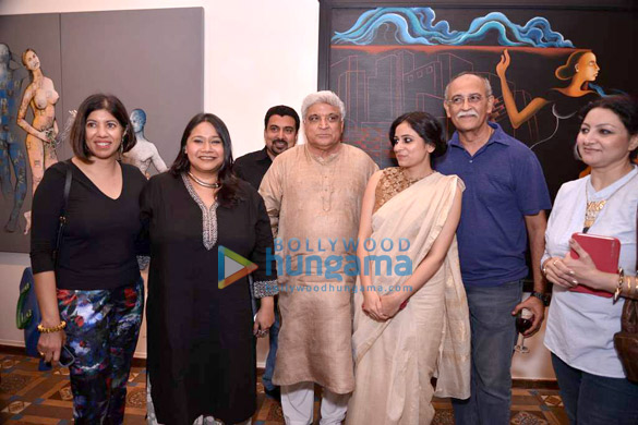 monica dogra and javed akhtar at resist art installations 2