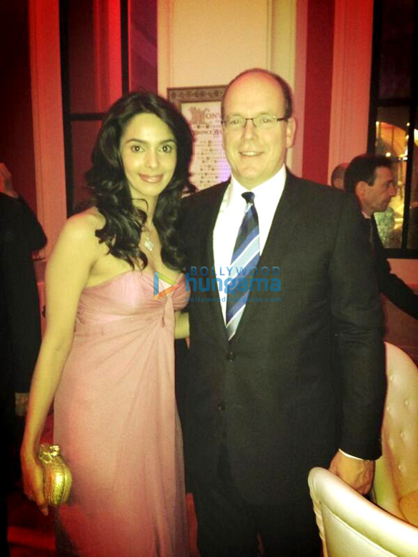 Mallika with Michael Cohen & Prince Albert at the Cannes Film Festival 2013