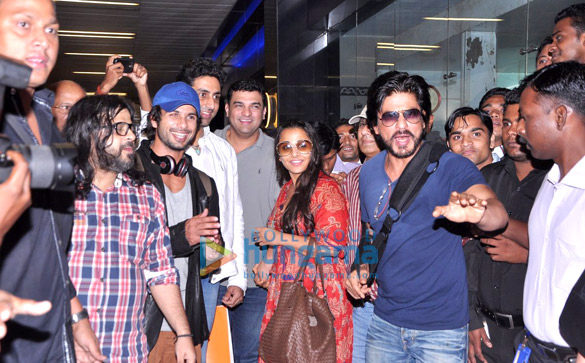 shahrukh vidya others arrive from iifa awards 2013 2