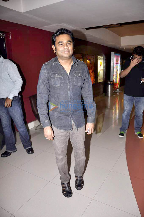 a r rahman aditi rao hydari at the screening of tamil film maryan 2