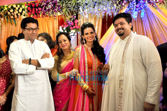celebs grace rahul thackeray aditi redkars engagement celebrations 7