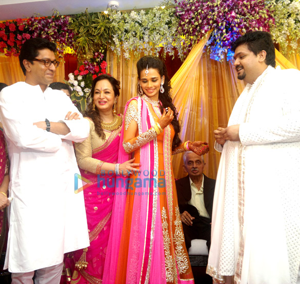 celebs grace rahul thackeray aditi redkars engagement celebrations 12