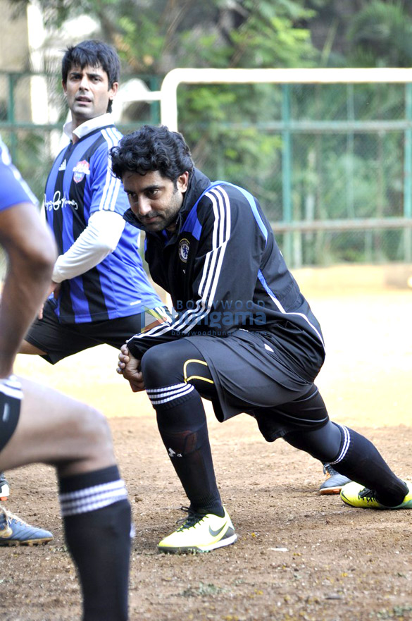 abhishek ranbir aditya practice for all stars football 9