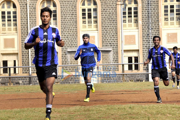abhishek ranbir aditya practice for all stars football 2