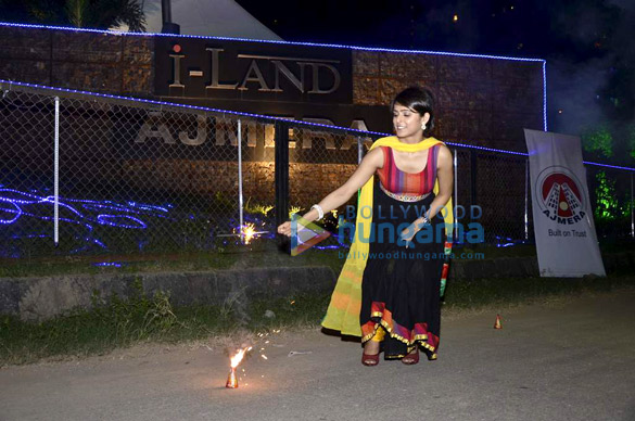 madhurima tuli celebrates eco friendly diwali at i land ajmera 5