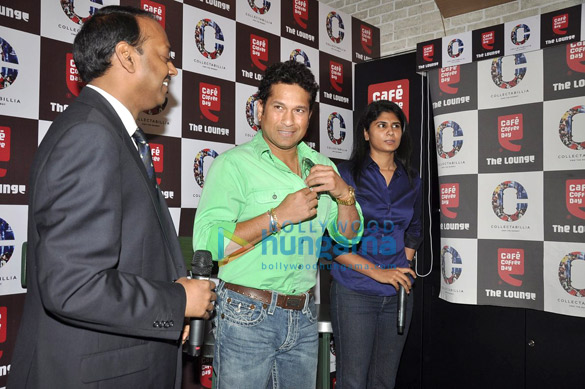 sachin tendulkar at the promotion of cafe coffee day 3