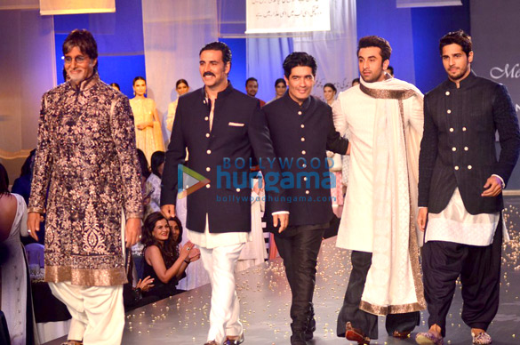 Amitabh, Ranbir, Akshay walk for Manish Malhotra’s show ‘Men For Mijwan’