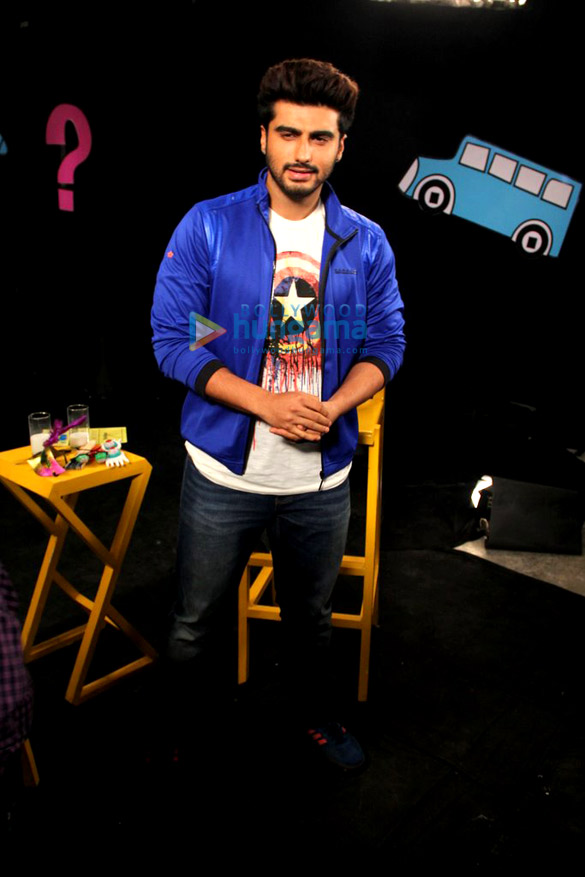 arjun kapoor on the set of disneys chat show captain tiao 8