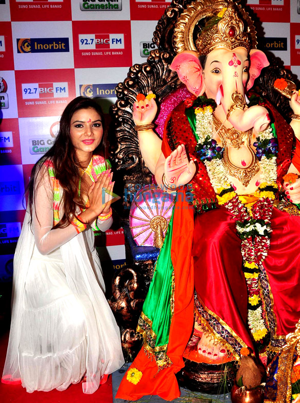 stars visit eco friendly big green ganesha at inorbit mall 3