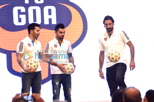 varun dhawan unveils fc goa look for indian super league 5