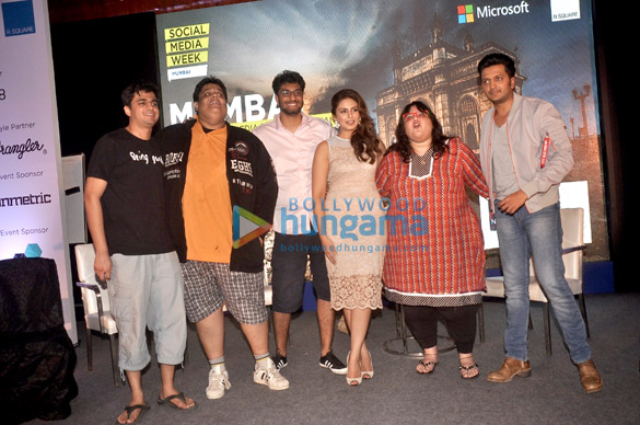 riteish deshmukh huma qureshi at social media week finale 2