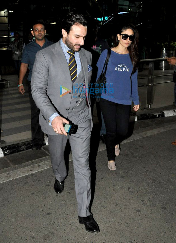 saif ali khan kareena kapoor khan aamir khan snapped while returning from delhi 5