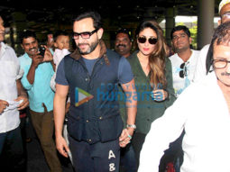 Saif Ali Khan and Kareena Kapoor Khan arrive in Mumbai after their Europe holiday