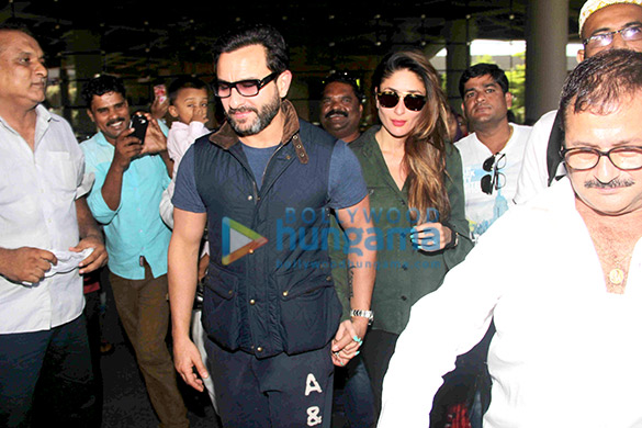 Saif Ali Khan and Kareena Kapoor Khan arrive in Mumbai after their Europe holiday
