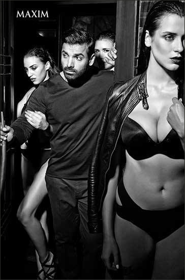 check out john abraham on the cover of maxim 3