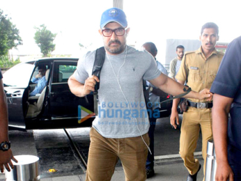 Aamir Khan departs for final shoot of 'Dangal' in Punjab