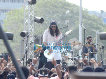 Farhan Akhtar, Arjun Rampal & Purab Kohli shoot a song for Rock On!! 2