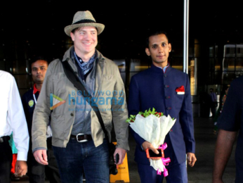 Govinda & Brendan Fraser snapped at the Mumbai airport