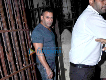 Salman Khan snapped post dubbing at a studio in Bandra