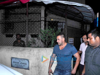 Salman Khan snapped post dubbing at a studio in Bandra