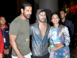 Varun Dhawan, John Abraham & Jacqueline Fernandez return from ‘Dishoom’ promotions in Nagpur
