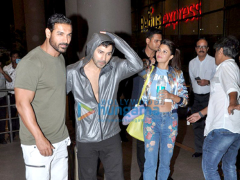 Varun Dhawan, John Abraham & Jacqueline Fernandez return from 'Dishoom' promotions in Nagpur